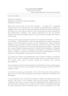 Discours de Manuel Valls devant le Medef