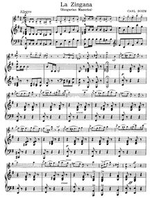 Partition Complete partition de piano, La Zingana, Op.102, Hungarian Mazurka / Mazourka hongroise