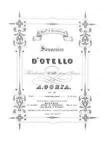 Partition complète, Souvenirs d Otello, Fantaisie de salon, D major