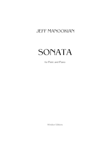 Partition complète, Sonata pour flûte et Piano, Manookian, Jeff