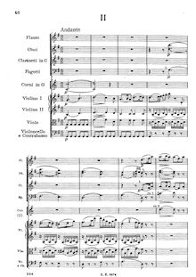 Partition , Andante, Symphony No.1, D Major, Schubert, Franz