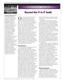 Beyond the IT in IT Audit