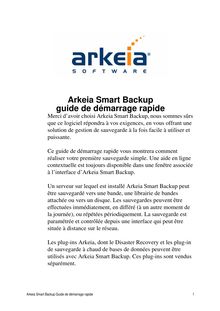 Arkeia Smart Backup guide de démarrage rapide
