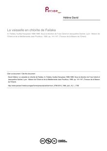 La vaisselle en chlorite de Failaka - article ; n°1 ; vol.18, pg 141-147