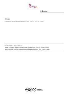 Chine - article ; n°1 ; vol.10, pg 233-253