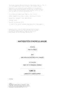 Antiquités d Herculanum, Tome VI. par Piranesi, Piranesi, et Piroli