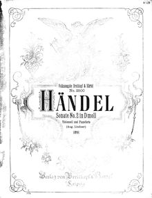 Partition de piano, Concerto Grosso en D minor, HWV 316 par George Frideric Handel