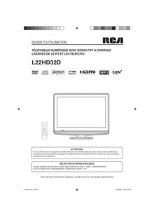 Notice TV LCD RCA  L26HD32D