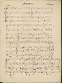 Score, Ave verum corpus, D major, Mozart, Wolfgang Amadeus