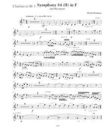 Partition clarinette 1 (B♭), Symphony No.4  Pastorale , Symphony on Canadian Folk Themes par Michel Rondeau