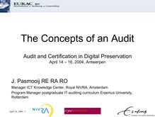 The Concepts of an Audit, April 14, 2004