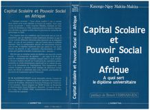 Capital scolaire et pouvoir social en Afrique