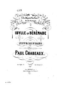 Partition Sérénade, Op.8, Idylle et Sérénade, B♭ major / F minor