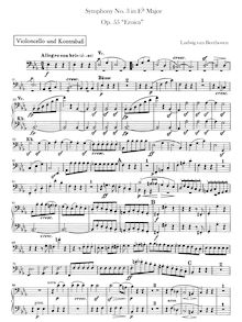 Partition violoncelles / Basses, Symphony No.3, Op.55, Eroica, E♭ major