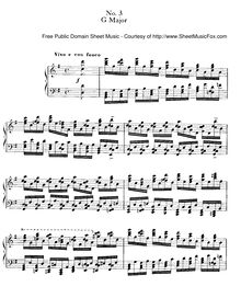 Partition No.3 en G major, 15 Etudes de Virtuosité, 15 Virtuosity Studies