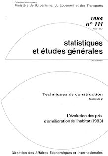 Amélioration-Entretien - Logement - Bâtiment - Génie civil et agricole - 1978-1988 - Récapitulatif. : [L ]évolution des prix d amélioration de l habitat (1983)