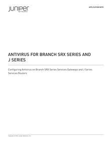 Antivirus for Branch SRX Series and J Series