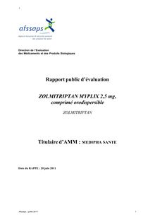 Zolmitriptan Myplix 2,5 mg, comprimé orodispersible
