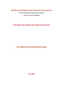 Les Comptes des transports en 2000