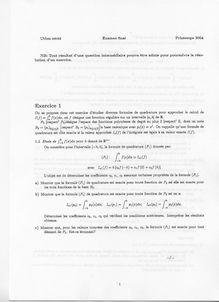 Analyse numérique et splines 2004 Génie Informatique Université de Technologie de Belfort Montbéliard