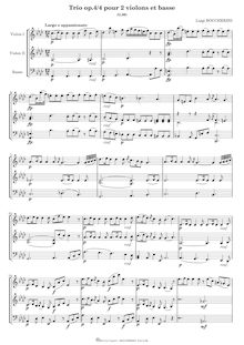 Partition Trio en F minor, G.86, 6 corde Trios, G.83-88, Boccherini, Luigi par Luigi Boccherini