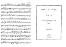 Partition parties complètes, corde quintette No.5, A major, Veit, Václav