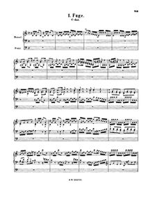 Partition complète, Fugue en C major, Keyboard, Bach, Carl Philipp Emanuel