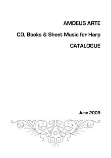 AMDEUS ARTE CD, Books & Sheet Music for Harp CATALOGUE