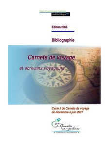 Bibliographie Carnets de voyage 2006-2007