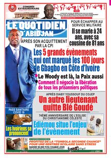 Le Quotidien d’Abidjan n°4025 - du jeudi 23 septembre 2021