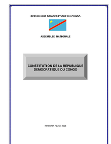 Constitution de la republique democratique du congo