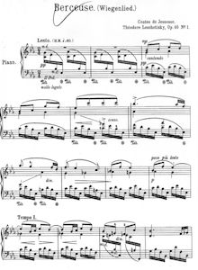 Partition No.1 - Berceuse, Contes de Jeunesse, Op.46, Leschetizky, Theodor