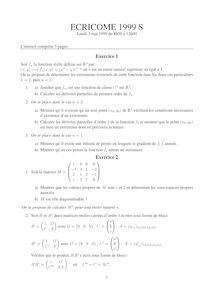 Ecricome 1999 mathematiques classe prepa hec (s)