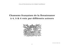Chansons françaises de la Renaissance à 4, 5 & 6 voix