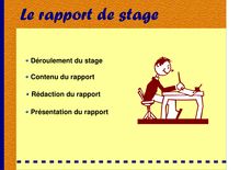 Le rapport de stage - Présentation du rapport de stage.odp