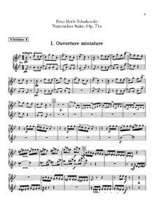 Partition violons I, pour Nutcracker, Щелкунчик, Tchaikovsky, Pyotr