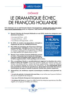 Chômage : le dramatique échec de François Hollande