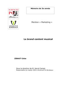 Le Brand Content Musical
