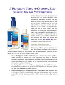 Shaving gel for sensitive skin