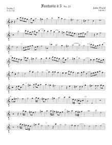 Partition Treble2 viole de gambe, octave aigu clef, fantaisies pour violes de gambe