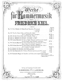 Partition de piano, Piano Trio, A major, Kiel, Friedrich