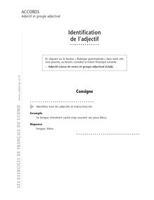 Accord / Déterminant, Identification de l’adjectif