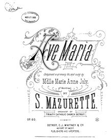 Partition complète, Ave Maria, A♭ major, Mazurette, Salomon