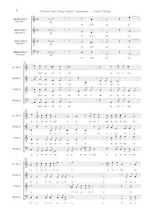 Partition chœur 3: choral score (SATB), Domine deus, Deus virtutum