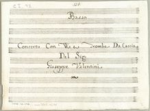 Partition , Concerto en D major (#135), 7 concerts, Valentini, Giuseppe