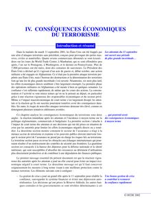 Les conséquences économiques du terrorisme - IV. CONSÉQUENCES ...