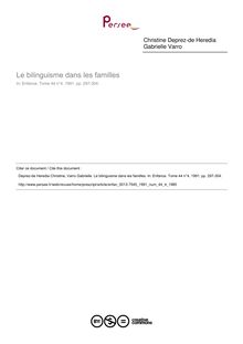 Le bilinguisme dans les familles - article ; n°4 ; vol.44, pg 297-304
