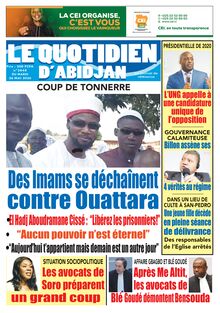 Le Quotidien d’Abidjan n°2848 – du Mardi 26 mai 2020