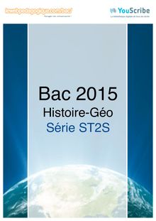 Corrigé Bac 2015 - Histoire-Géo - ST2S