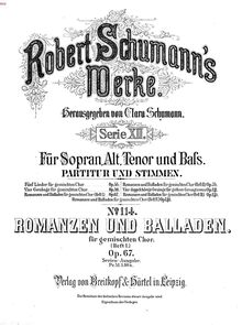 Partition complète, Romanzen und Balladen, Schumann, Robert